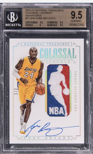 Kobe Bryant National Treasures autograph patch graded card
