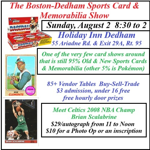 Boston–Dedham Sports Card and Memorabilia Show flyer featuring Brian Scalabrine